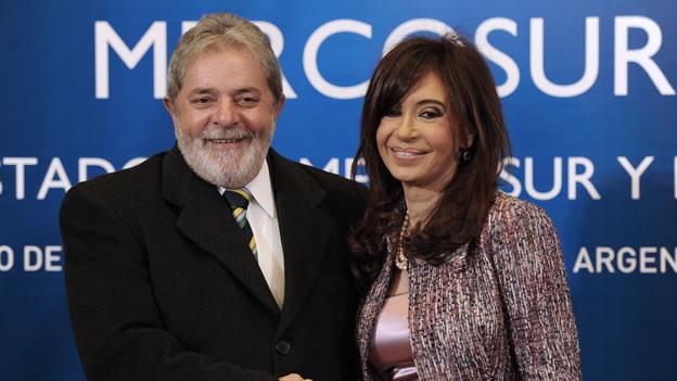 Lula da Silva and Cristina Kirchner at the Mercosur summit - AFP