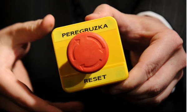 Gift from U.S. Secretary of State Hillary Clinton to Russian Foreign Affairs Minister Sergei Lavrov