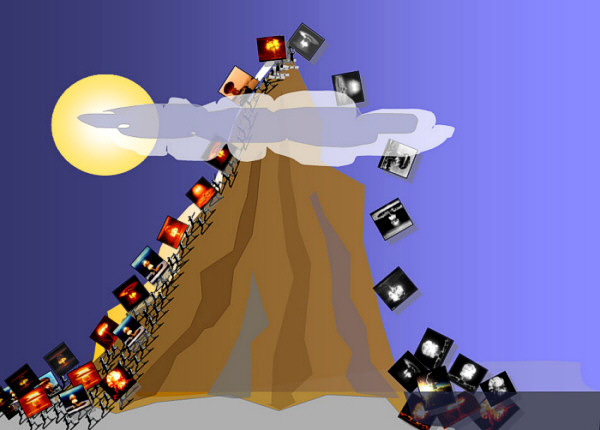 The top of the mountain, a world free of nuclear weapons, is difficult to envision but it is there, we just need to go ahead step by step to make it more visisble and, therefore, more real.