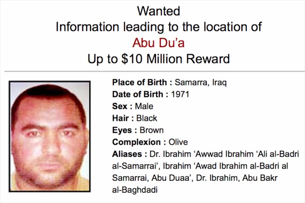 Recompensa en EEUU por Abu Bakr Baghdadi líder del ISIS